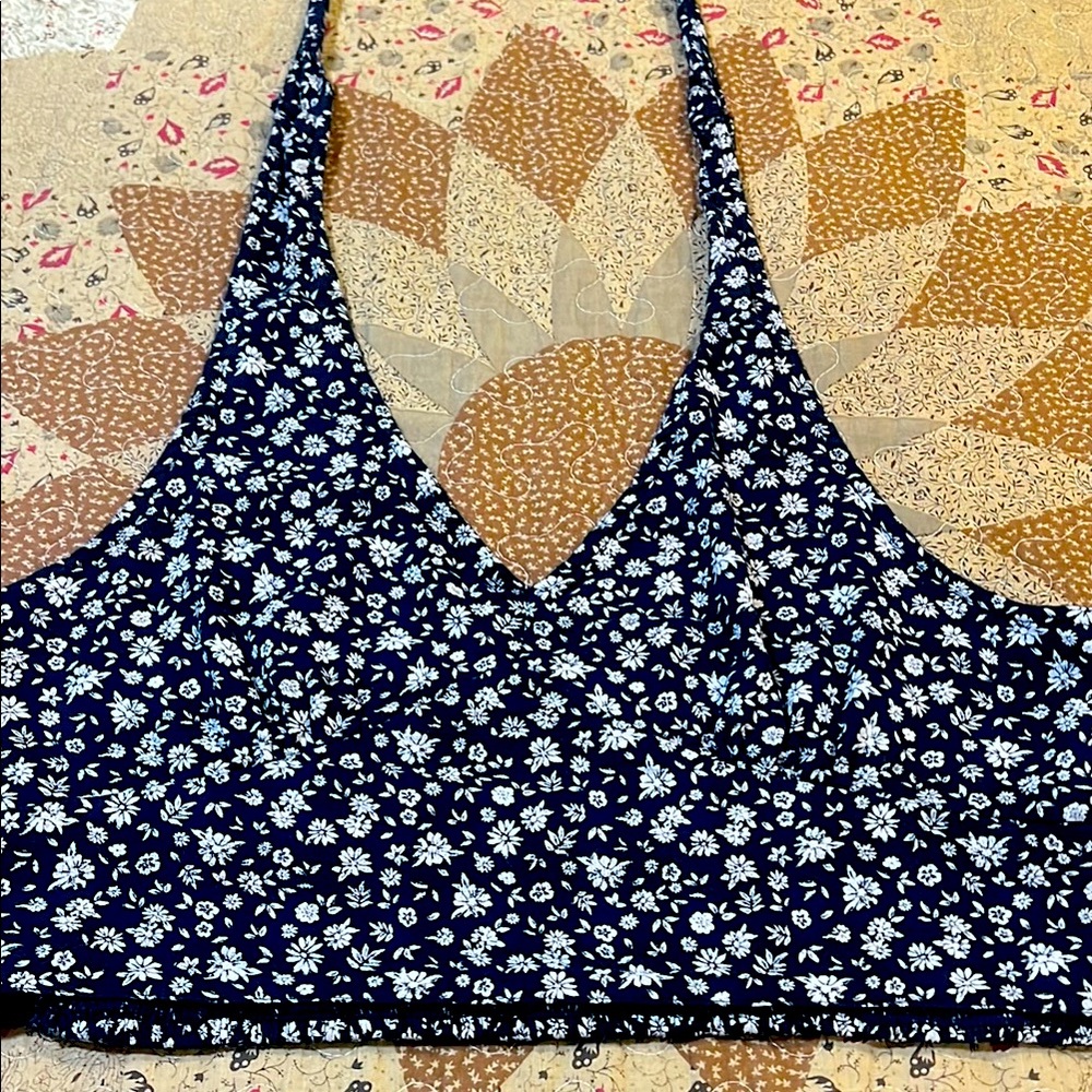 Floral Print Halter Top from American eagle outfitters size large
